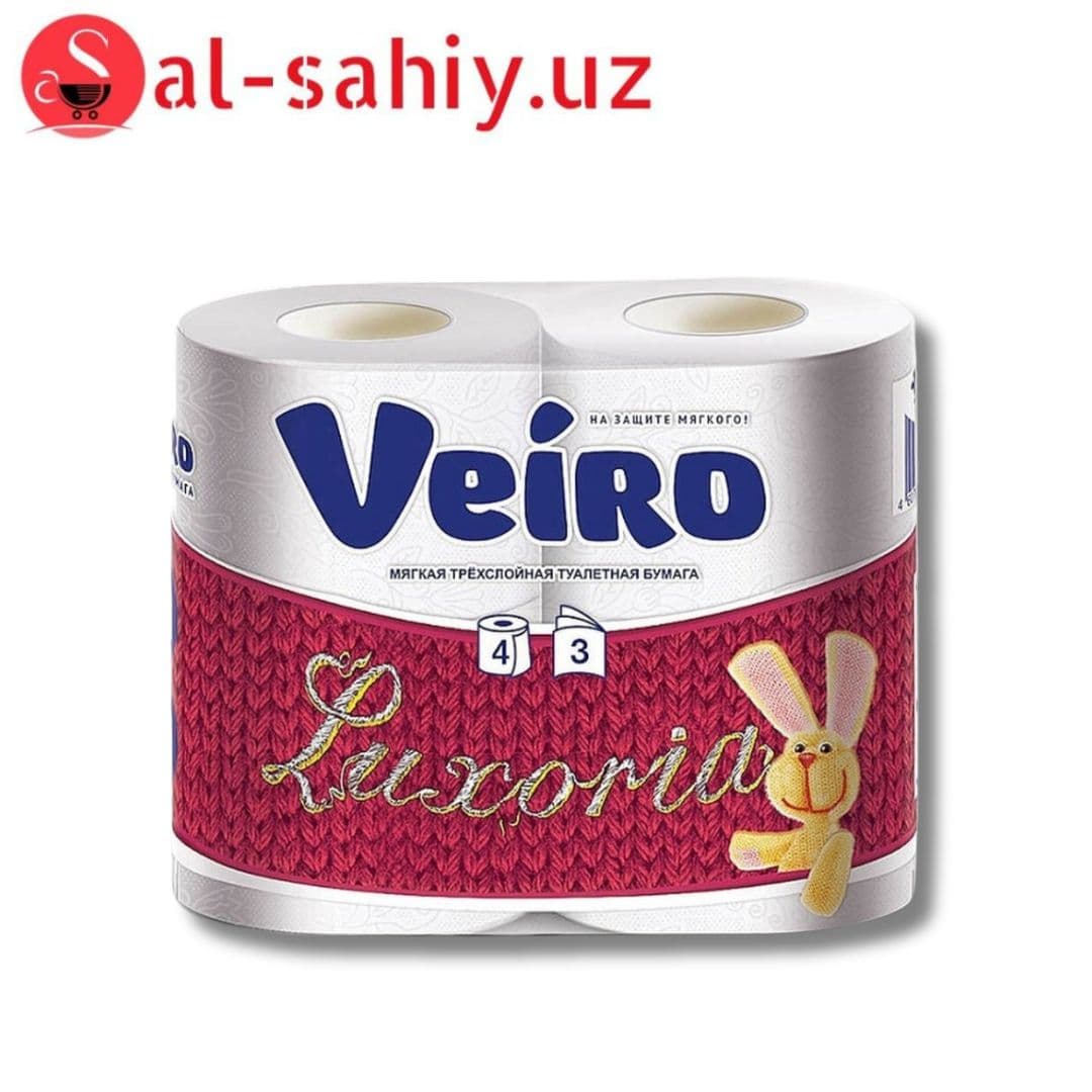 Бумага туалетная трехслойная Luxoria Veiro 4шт
