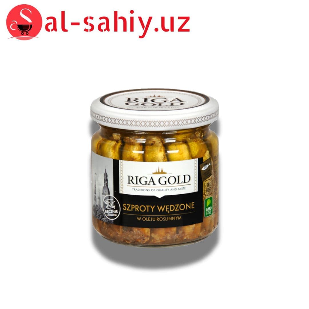 Szproty wędzone w oleju Riga Gold 185 g