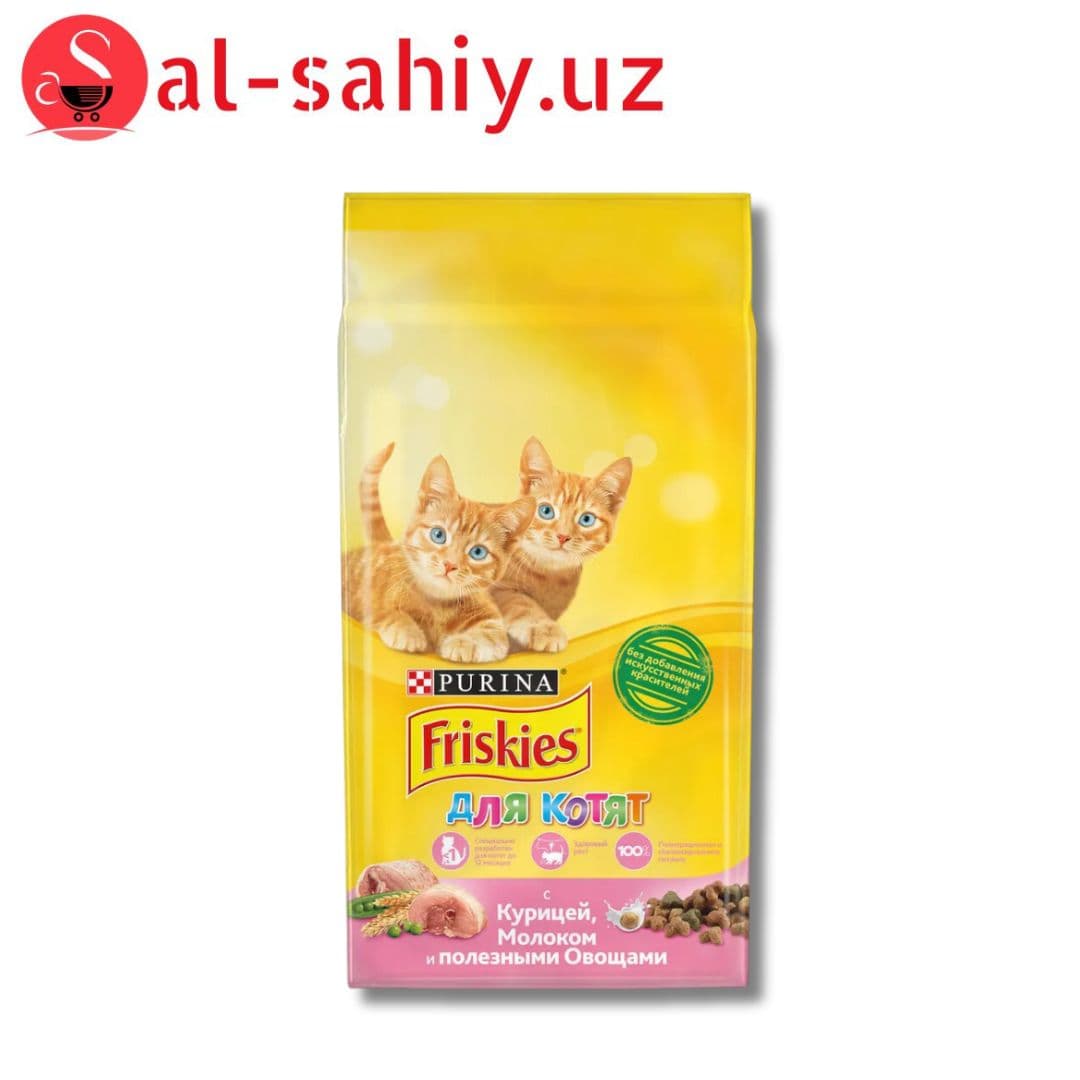 КОРМ ДЛЯ КОТЯТ PURINA FRISKIES С КУРИЦЕЙ МОЛОКОМ И ПОЛЕЗНЫМИ ОВОЩАМИ, 2 КГ
