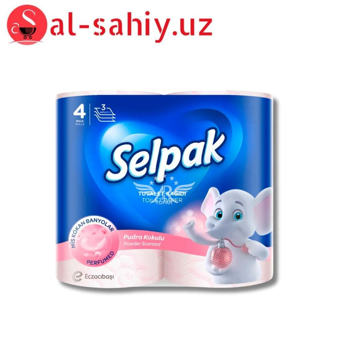 Туалетная бумага Selpak Perfumed 3 слоя пудра 8 рулона (8690530044517)
