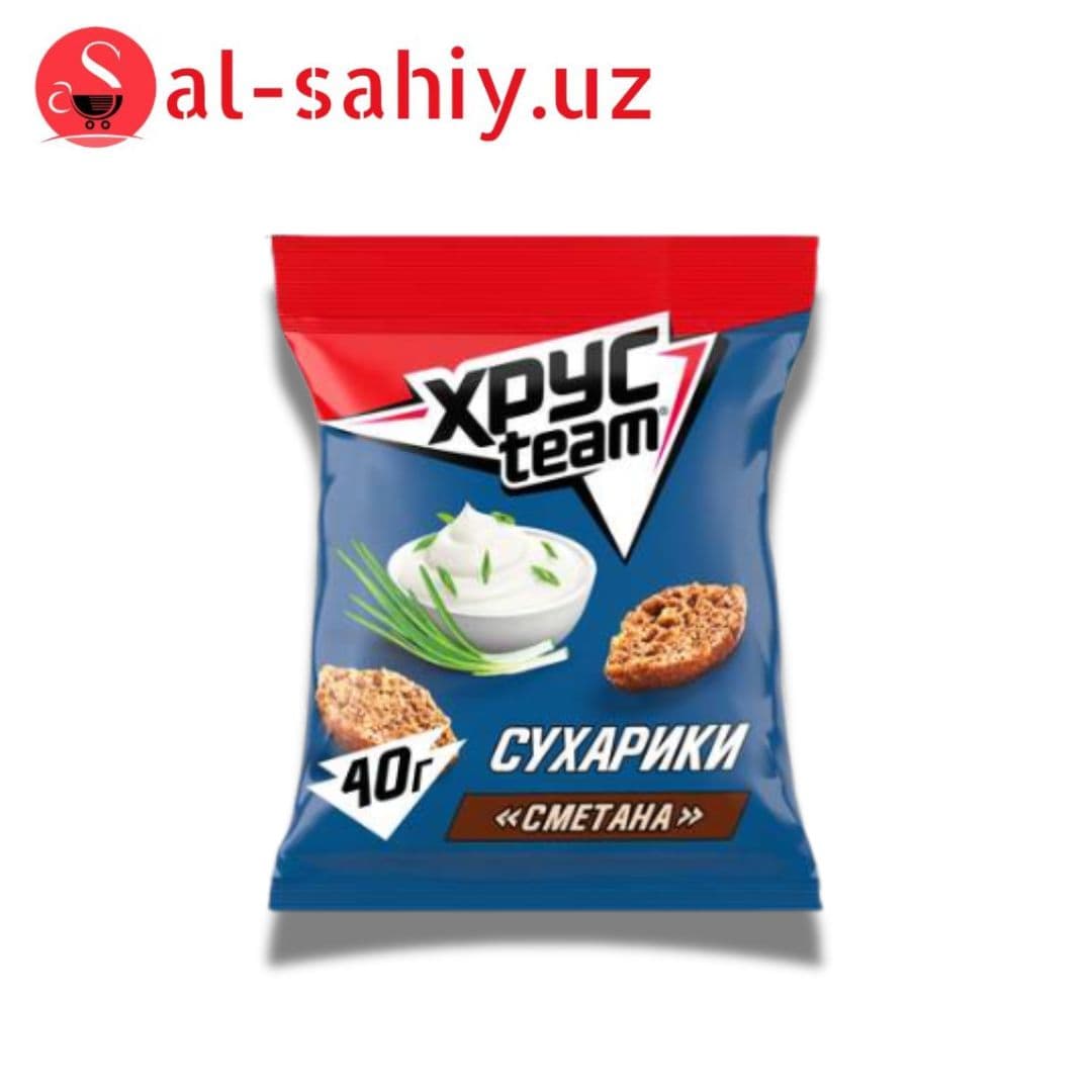 Новый Сухарики XRUC Team со вкусом сметаны 95гр