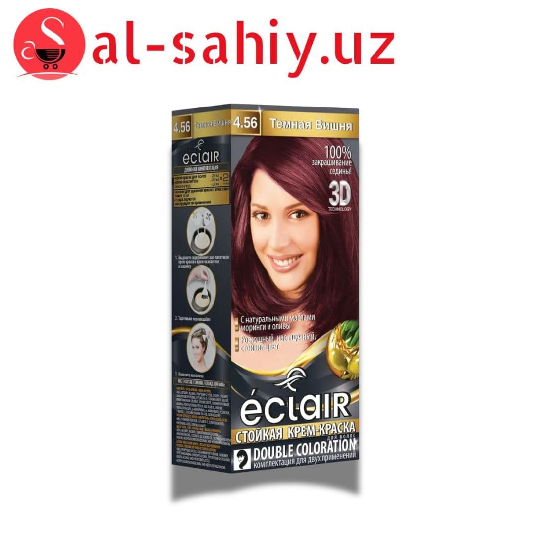 Краска дл волос Eclair "3D" темная вишня 4,56
