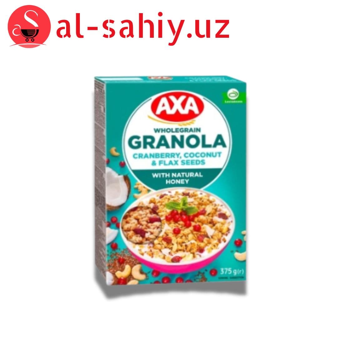 Мюсли медовые с семенами льна клюква кокос AXA 270 гр
