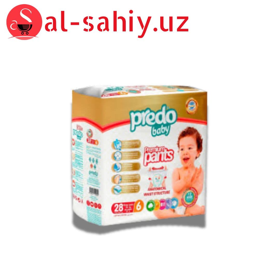 Памперс Predo baby Extra Large 6 28шт (трусик)