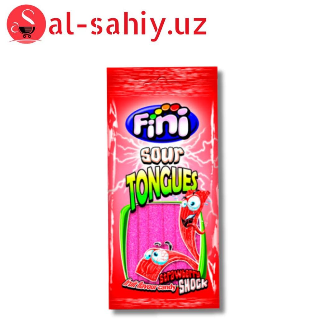 Жев.мармелад "Sour tongues strawberry " 90 гр "FINI"