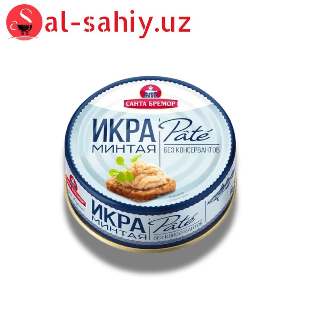 Икра деликатесная люкс минтая "Pate" пастеризованная 1/90 ж.б