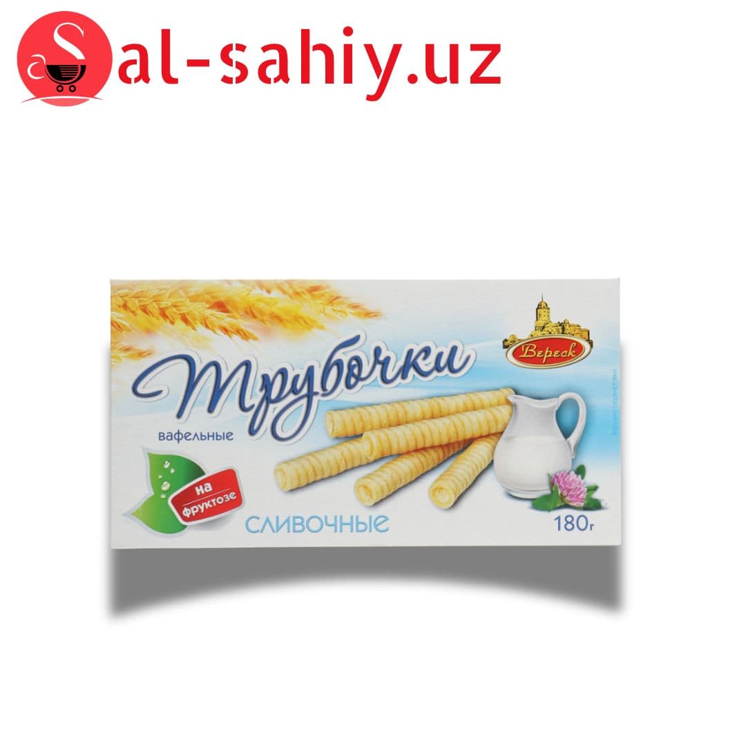 Трубочки сливочные 180гр VERESK VAFLI DIA TRUOC SLIVOC 180 QR