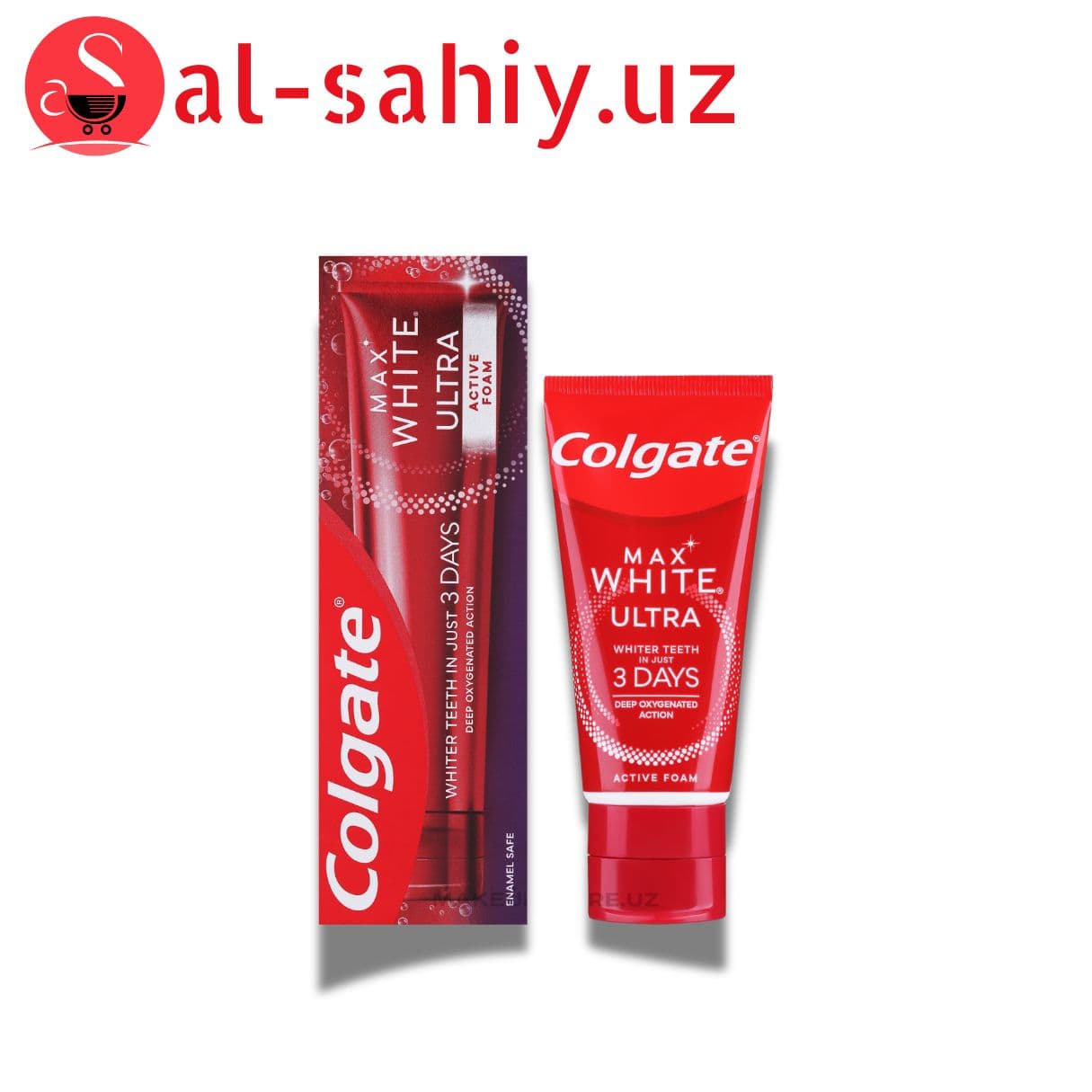 Зубная паста "Colgate"Max White Ultra Active 1+1 Foam 50 гр