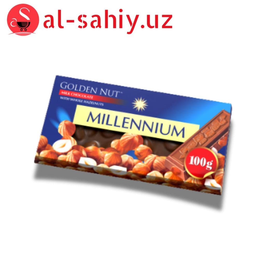 Шоколад "MILLENNIUM" Gold с лесным орехом и изюмом 100гр