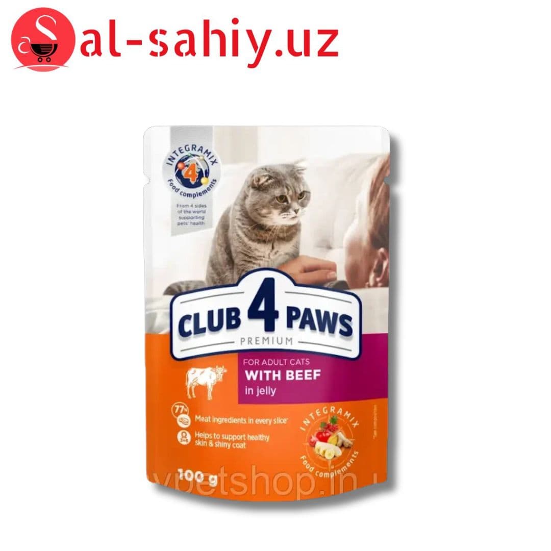 Корм для кошек CLUB 4 PAWS 100г