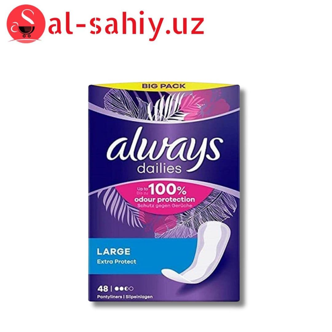 Always dailies Extra Protect Slipeinlagen Large Big Pack 48