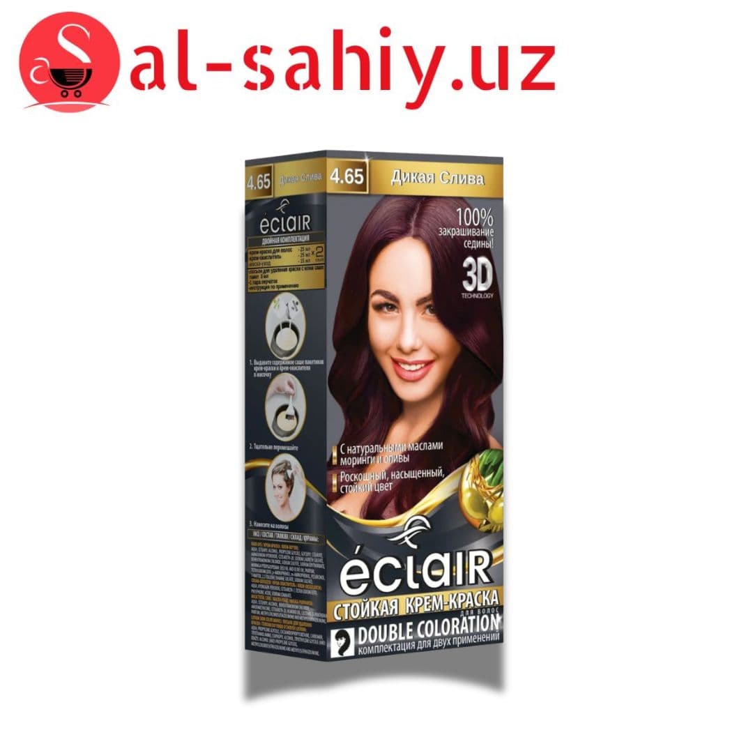Краска дл волос Eclair "3D" 4,65 дикая слива