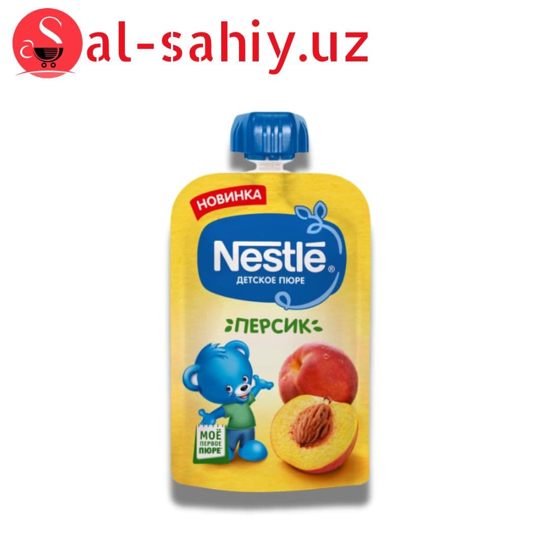 NESTLE Яблоко Персик Пюре Пауч 90г