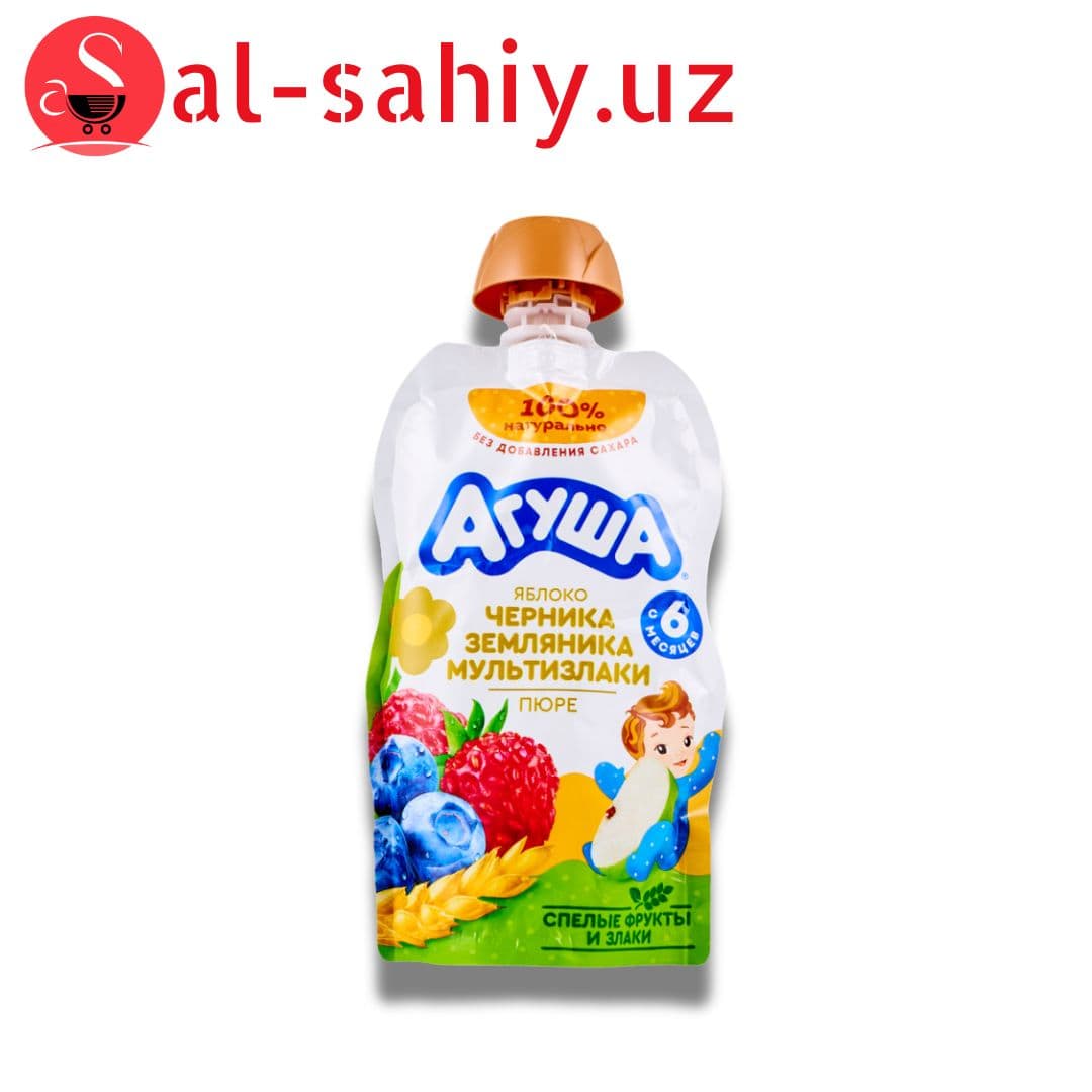 Фруктовое пюре "Агуша" "Мультизлаки" 90г