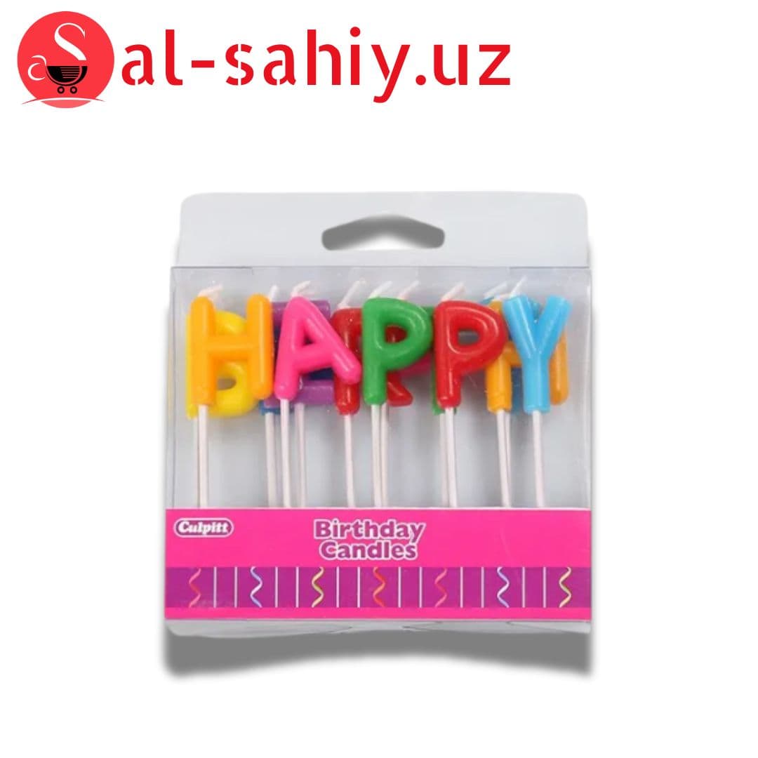 Праздничные свечи Happy Birthay 3 в 1