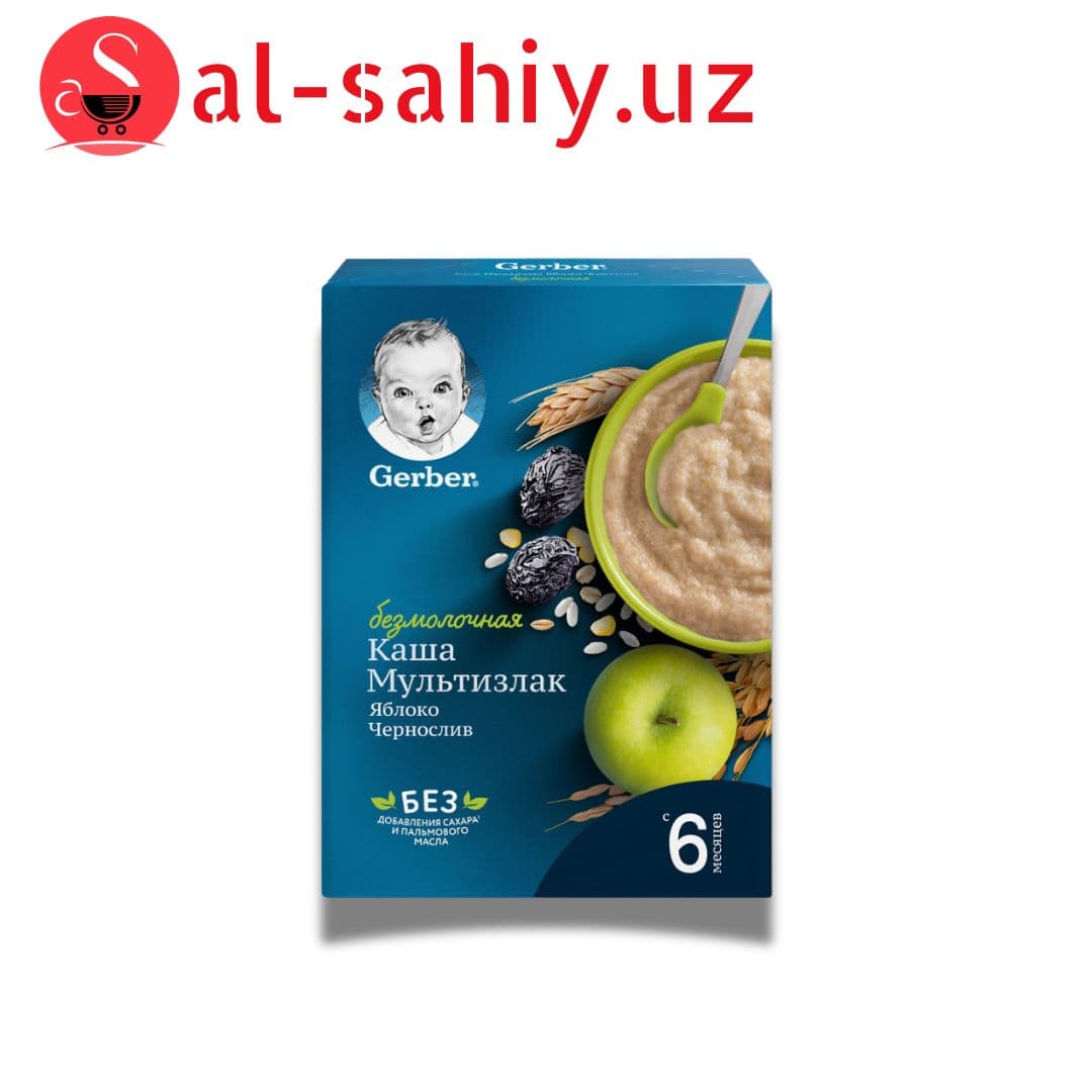 Каша Gerber Мультизлак, яблоко, чернослив с 6 мес. 180 г