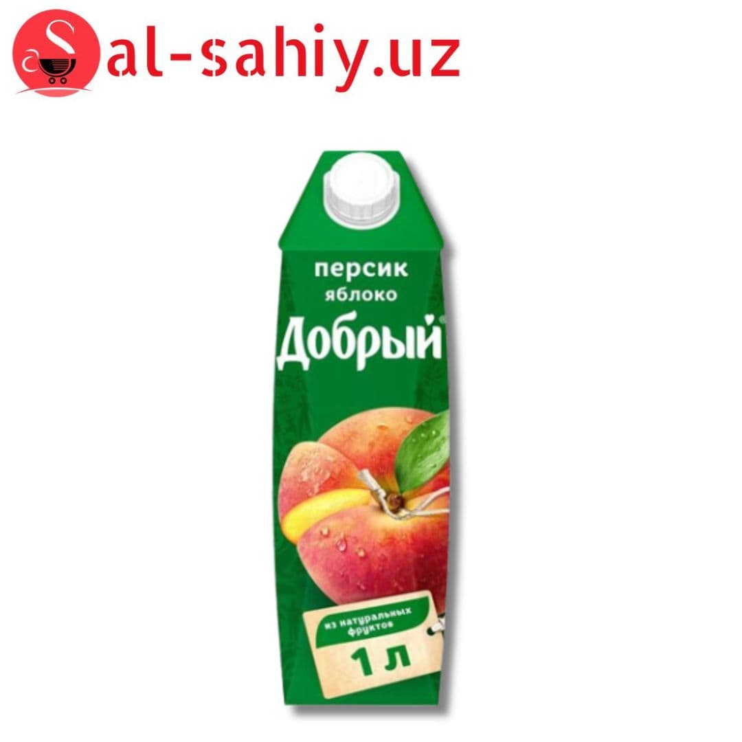 НЕКТАР ДОБРЫЙ ПЕРСИК-ЯБЛОКО С МЯКОТЬЮ, 1 Л