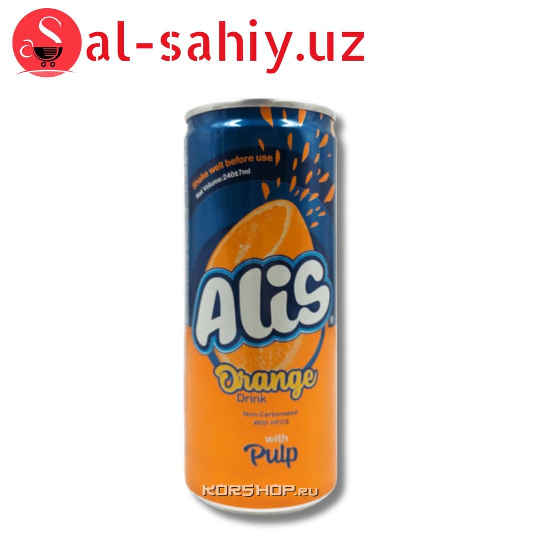 Безалкогольный напиток "Alis" со вкусом апельсин, 240 мл