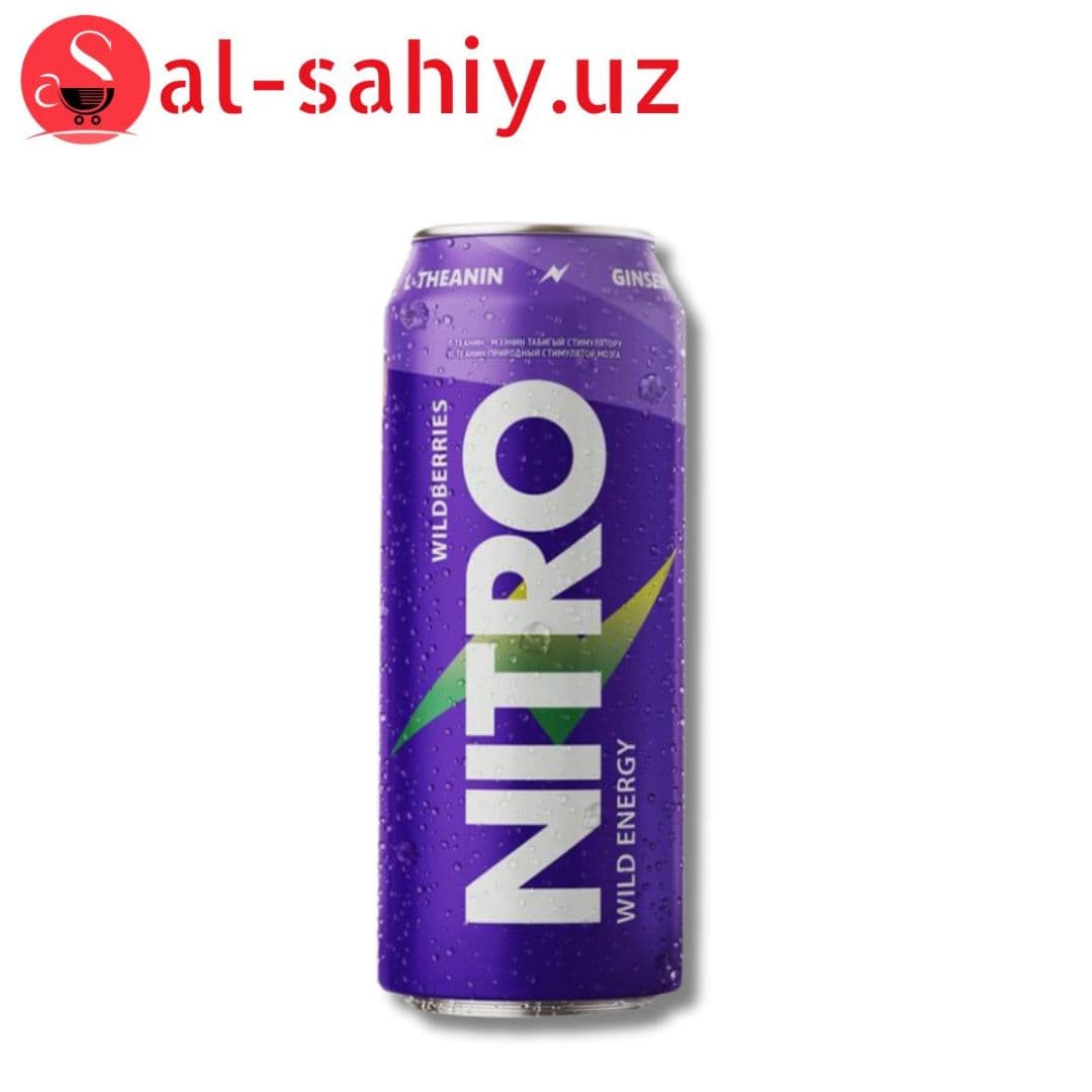 Энергетический газированный напиток NITRO Дикие Ягоды 0,5л