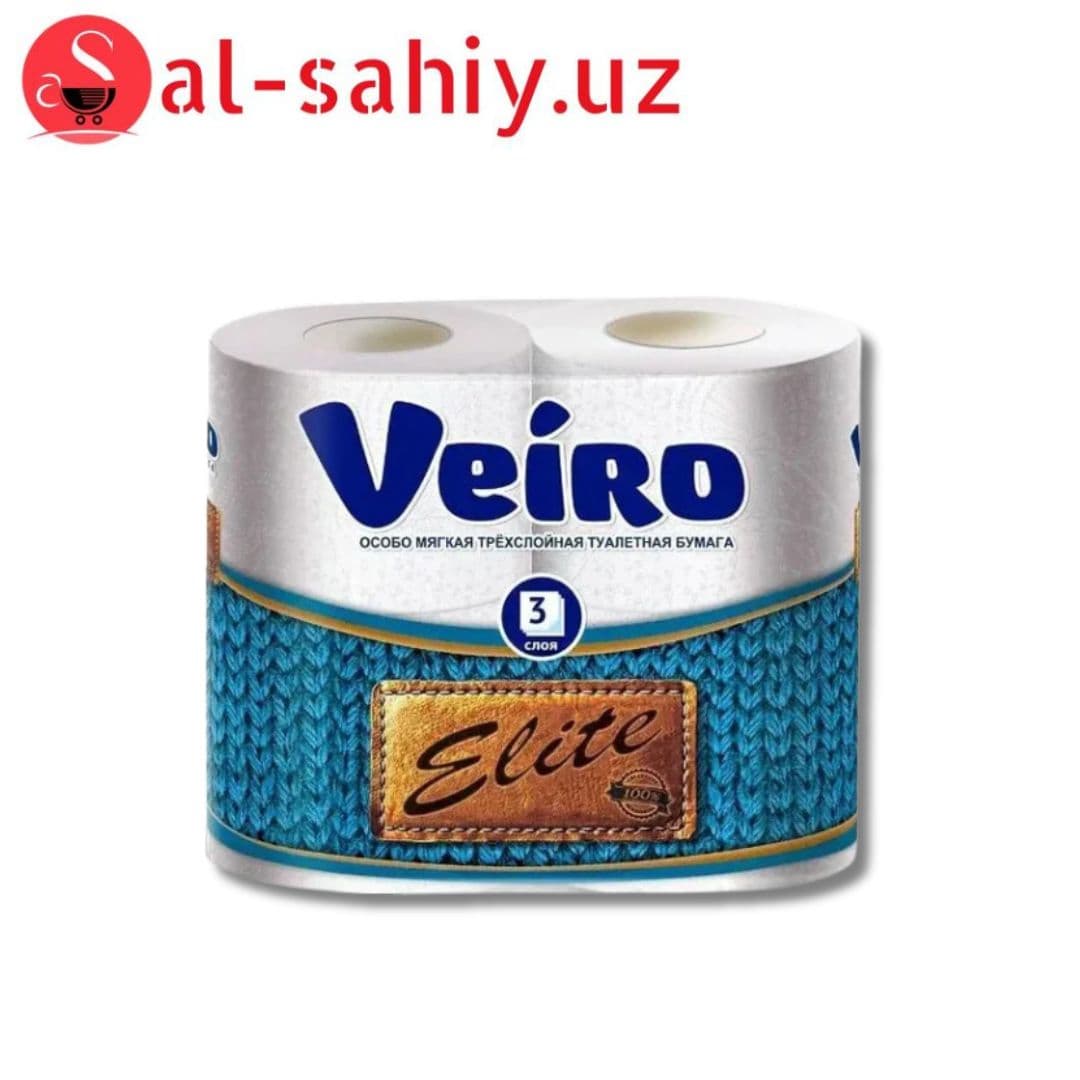 Туалетная бумага Veiro 4 рулона (голубая)