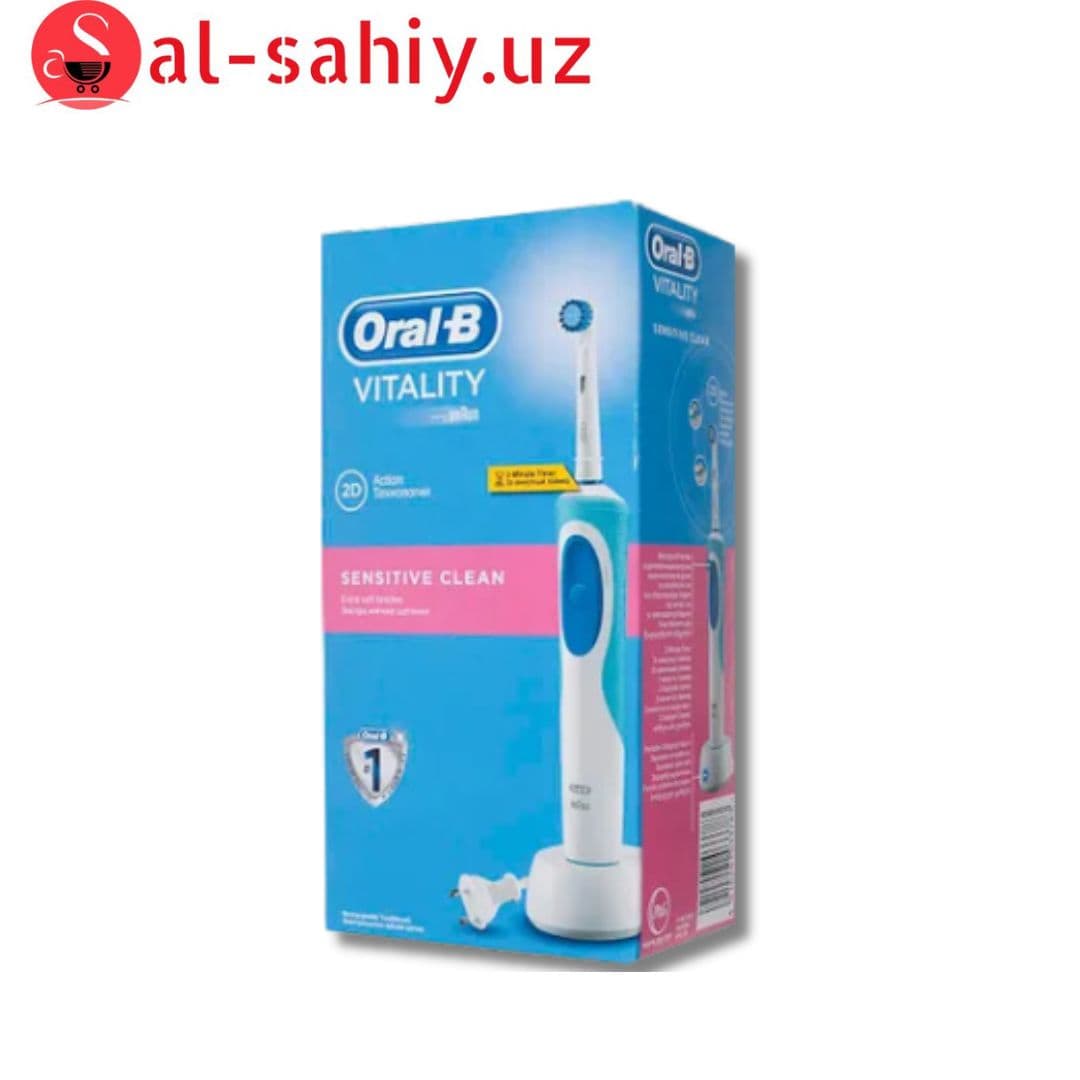 Oral-B Vitality Sensitive Для взрослых Колебательно-вращательная зубная щетка Синий, Белый