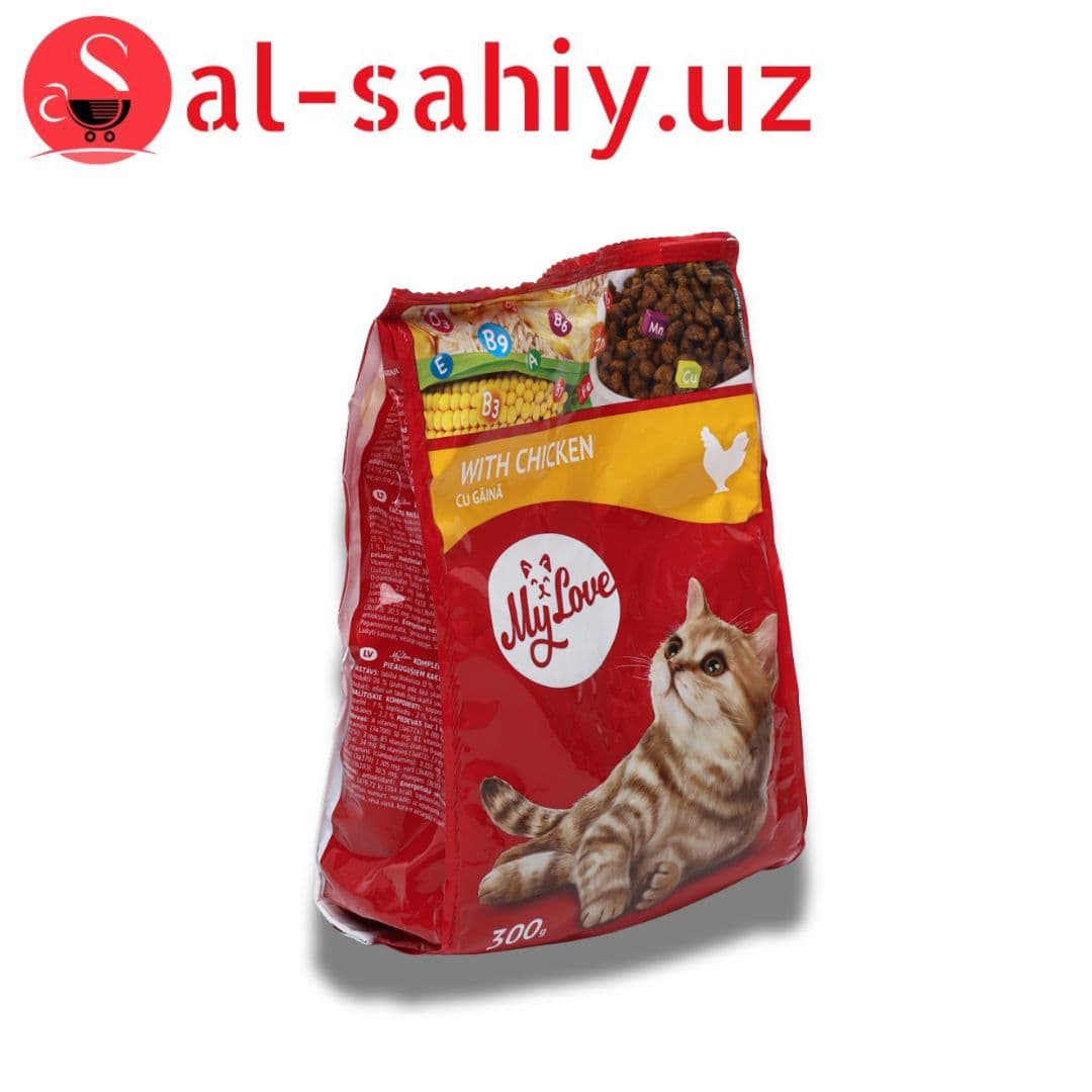 Корм для кошек "with meat rice vegetables" My love 300 г