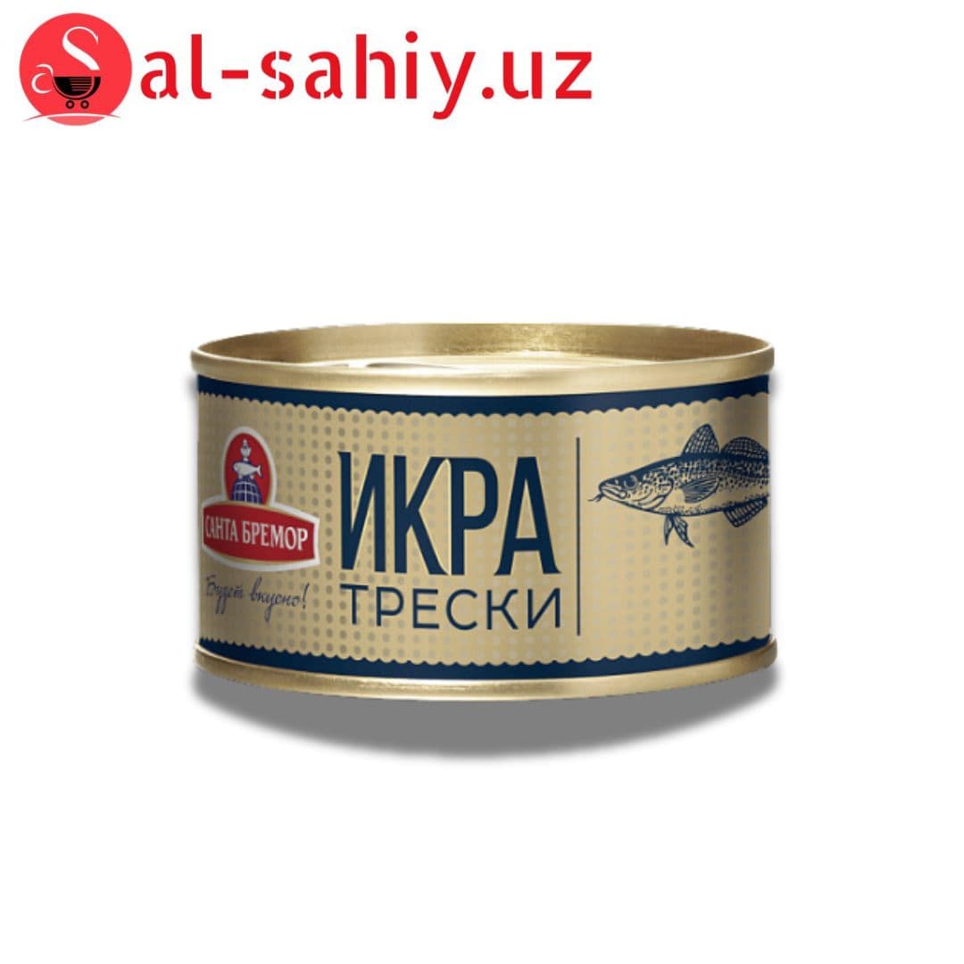 Икра деликатесная люкс трески "Pate" пастеризованная 1/90 ж.б