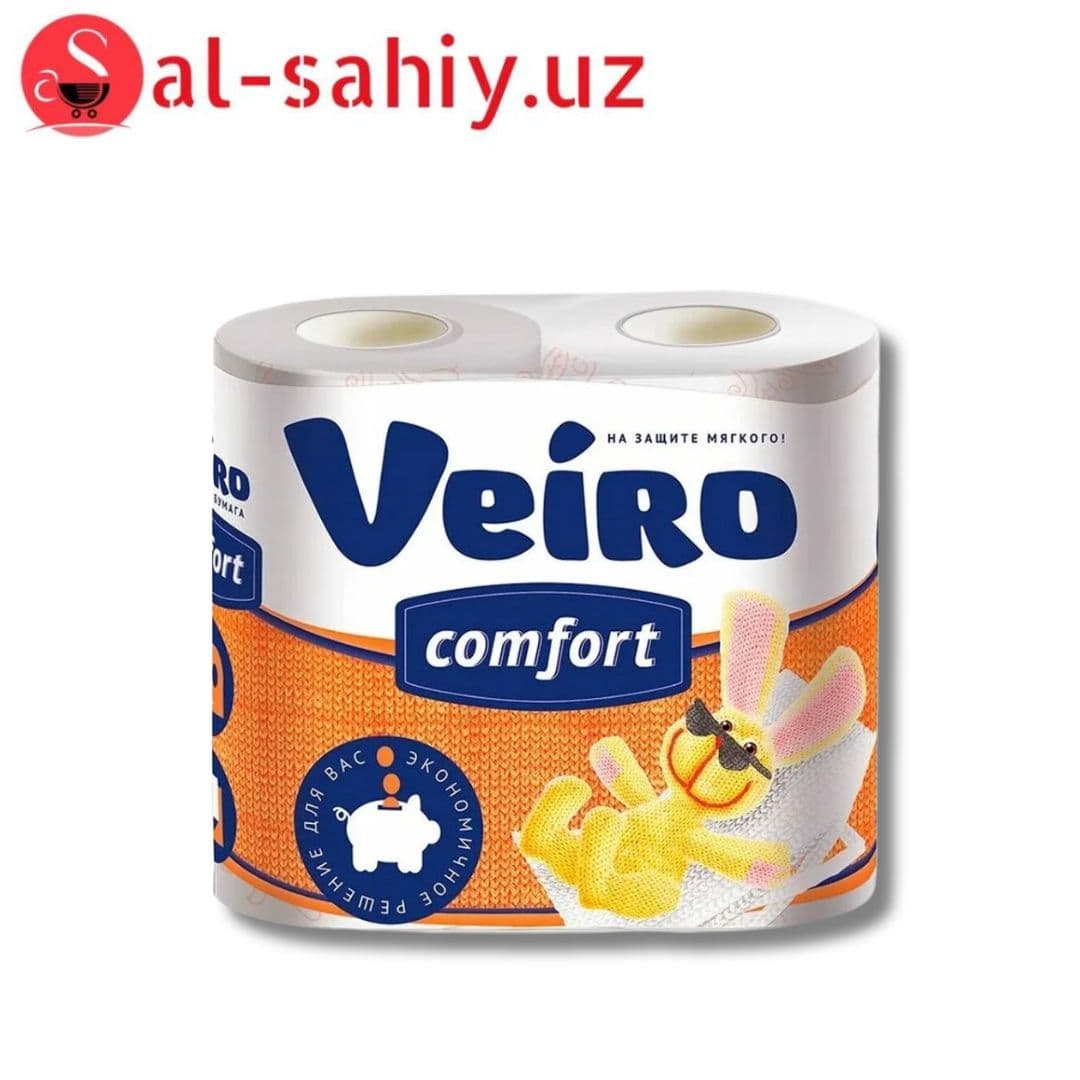 Туалетная бумага "Linia Veiro Comfort" 2х-слойная, 4шт.