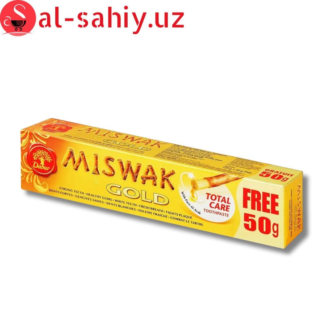 Зубная паста MISWAK GOLD + зубная щётка ( 190 gr ) 6291069715590